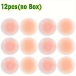 12-Pack Silicone Adhesive Bras, Reusable Round Wireless Bra Inserts, Opaque Non-Textile Breast Forms, Hand Washable Lingerie Accessories - Image 7