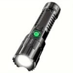 Super-Bright Led Rechargeable Flashlight, 3 Lighting Modes, High Low Strobe, 13.0 Cm, Usb Cable Included, Ideal For Outdoor Adventures - Image 7