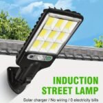 Ankriyul Solar Motion Sensor Street Lamp With Remote Control - Durable Plastic, Infrared Sensor For Garden, Yard, Backyard, And Patio Security, Remote Control Included, Remote Control Batteries Included, Solar Charged, Outdoor Lighting|Modern Outdoor Lamp|Solar Charged Lamp - Image 2