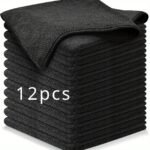 12 Pack Microfiber Cleaning Towels - Scratch-Free, Fast-Drying, Super-Absorbent Dishwashing Cloths - Multipurpose Stain-Hiding Boat& Kitchen & Household Cleaning Rags - Image 3