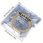 1 Set 6Pcs Practice Nickel Plated Steel Guitar Strings For Acoustic Guitars - Golden Coated Roundwound Strings With Polished Finish, Durable & Smooth Playability, Enhanced Tone & Control For Beginners & Advanced Players, Guitar Accessories, Acoustic Guitar Upgrade, Sleek String Design, Nickelplated Strings, Durable String Construction, Studio Practice, Roundwound Strings, Highquality Strings, Acoustic Guitarists - Image 5