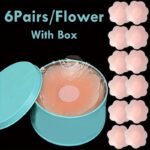 12Pcs Silicone Nipple Covers - Reusable, Petal-Shaped Lift-In Bra Pads For Invisible Underwear, Hand Washable, No Dry Cleaning Needed, Breast Enhancement | Petal Design | Adhesive Pads - Image 4