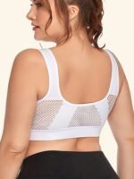 Women'S Bra 1Xl-5Xl Shock Absorption Breathable Mesh Hollow Out Wide Shoulder Straps Removable Pads U-Shaped Back Large Size Tank Top For Daily Wear, Suitable For All Seasons - Image 6