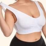 Women'S Bra 1Xl-5Xl Shock Absorption Breathable Mesh Hollow Out Wide Shoulder Straps Removable Pads U-Shaped Back Large Size Tank Top For Daily Wear, Suitable For All Seasons