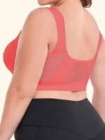Women'S Bra 1Xl-5Xl Shock Absorption Breathable Mesh Hollow Out Wide Shoulder Straps Removable Pads U-Shaped Back Large Size Tank Top For Daily Wear, Suitable For All Seasons - Image 8