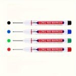 4Pcs Long Nib Marker Pen Set - Waterproof Oil-Based Deep Hole Markers In Red, Black, Green, And Blue Ink - Durable Plastic Body For Bathroom Decoration And Versatile Use, Bathroom Decoration Essentials | Bold Writing Experience | Precision Tip Markers, Bathroom Decor And Accessories - Image 5