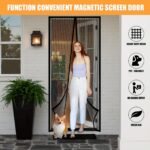 Contemporary Magnetic Screen Door - Self-Sealing, Heavy Duty, Hands-Free Mesh Partition Keeps Bugs Out - Satin Weave, Linen-Like Material, Space-Themed, For Various Room Types, No Electricity Or Battery Needed - Image 2