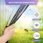 Contemporary Magnetic Screen Door - Self-Sealing, Heavy Duty, Hands-Free Mesh Partition Keeps Bugs Out - Satin Weave, Linen-Like Material, Space-Themed, For Various Room Types, No Electricity Or Battery Needed - Image 11