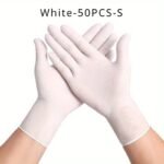 50Pcs Multi-Color Disposable Nitrile Gloves For Kitchen, Pet Bathing, Hair Dye, Manicure & Food Prep - Essential Household Cleaning Supplies, Small Tools, Disposable Apparel - Image 5