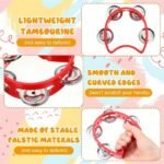 Colorful Handheld Tambourine With 4 Bells - Durable Plastic Percussion Instrument For Youngsters & Adults, Ideal For Parties, Concerts & Rhythm Enthusiasts, Tambourine For Adults - Image 6