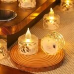 3Pcs Led Tea Light Candles With Cut Patterns - Battery-Operated, Flameless & Switch-Controlled For Indoor/Outdoor Decor, Perfect For Birthdays, Parties, Weddings, Valentine'S Day - Includes Small, Medium, And Large Sizes - Image 8