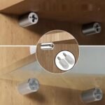40Pcs Heavy-Duty Metal Shelf Support Pins With Anti-Slip Sleeves - Self-Tapping Screws, Self-Tapping Screws For Cabinet Partition, Laminate Board Brackets, | Modern Shelf Design | Durable Metal Pins, Shelf Brackets & Supports - Image 2