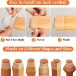 16Pcs Chair Leg Protectors With Non-Slip Felt Pads - Clear Round Table Base Covers For Floor Protection - Image 11