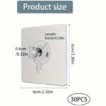 30 Pcs Self-Adhesive Picture Hangers: No-Drill, Traceless Frame Nails For Photos & Posters - Strong Adhesive Hooks For Wall Decor - Image 6