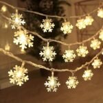 Christmas Led Snowflake String Lights - Battery Operated, Wireless, 10/20/40 Led Options, Non- For Holiday Decor, Festive Party Supplies, Home And Room Decorations, Birthday And Christmas Gifts - Image 2