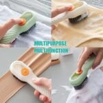Luxury Soft Bristle Shoe Brush With Liquid Holder - Multifunctional Press-On Household Cleaning Tool - Long Handle, Easy To Use, Space-Saving Design, Ideal For Cleaning Sneakers, Boots - Pp Material - Image 6