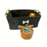 1Pc Fukuchong Vinyl Felt Dog Toy Storage Basket - Pet Toy Organizer Chest With Handles, No Battery Required - Image 4