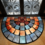 Chic Art Design Non-Slip Door Mat - Thick, Soft Polyester Carpet For Home Decor, Ideal For Porches & Living Rooms - Image 10