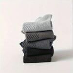 5 Pairs Four Seasons Bamboo Fiber Men'S Mid Tube Socks Casual Breathable Business Socks - Image 10