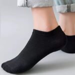 5 Pairs Women'S Comfy Ankle Socks - Solid Color Ribbed Cuff Design, Machine Washable All-Season Socks For Casual & Athletic Wear, Ankle Socks, Casual Wear, Minimalist Style, Durable Fabric - Image 2