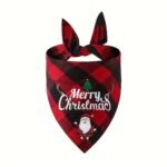 Christmas Dog Bandana With Santa Hat & "Merry Christmas" Lettering - Adjustable Holiday Pet Accessory For Small, Medium & Large Dogs - Festive Party Decorations, Plaid & Snowman Designs - Image 6