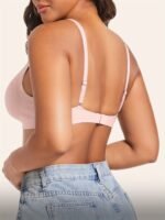 A Set Of 1, Women'S Solid Contrast Earth Tone Spaghetti Strap Bra, Beautiful Back Bralette, Soft Breathable Removable Bra Pads, Single Breasted Minimalist Basic Underwear Tops For Women, Solid Color Underwear For All Seasons - Image 8