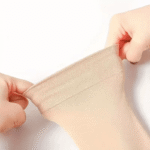 4 Pairs Women'S Sheer Ankle Socks, Non-Slip Transparent Toe Protector, Breathable Nylon, Knit Fabric, Polyamide 85%, Elastane 15%, Solid Color, Hand Wash - 100 G/M? - Image 6