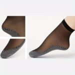 4 Pairs Women'S Sheer Ankle Socks, Non-Slip Transparent Toe Protector, Breathable Nylon, Knit Fabric, Polyamide 85%, Elastane 15%, Solid Color, Hand Wash - 100 G/M? - Image 10
