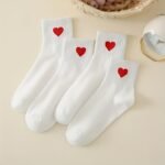 5/10 Pairs Of Women'S Low-Top Socks, Ideal As Valentine'S Day Gifts, Sweat-Absorbent, Fashionable Heart-Shaped, Comfortable, Breathable, Suitable For Outdoor Sports In Spring, Summer And Autumn. - Image 7
