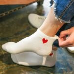 5/10 Pairs Of Women'S Low-Top Socks, Ideal As Valentine'S Day Gifts, Sweat-Absorbent, Fashionable Heart-Shaped, Comfortable, Breathable, Suitable For Outdoor Sports In Spring, Summer And Autumn. - Image 2