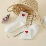 5/10 Pairs Of Women'S Low-Top Socks, Ideal As Valentine'S Day Gifts, Sweat-Absorbent, Fashionable Heart-Shaped, Comfortable, Breathable, Suitable For Outdoor Sports In Spring, Summer And Autumn. - Image 6