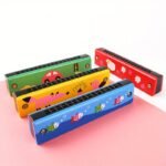 1Pc Of Wooden Painted Toy Musical Instrument, 16-Hole Harmonica, Toy Gift (Random Color) For Halloween And Christmas Gifts 755779944