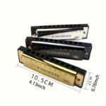 Premium C-Tone 10-Hole Harmonica - Polished Finish & Durable Hard Shell - Ideal For Beginners, Students & Pros - Great Gift Choice - Image 2