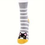 5 Pairs Of Women'S Cute Cartoon Cat And Dog Socks. Christmas Socks. Novel Socks. Adorable, Breathable, Comfortable, Fashionable, Versatile And Stretchy. A Gift For Women. - Image 5