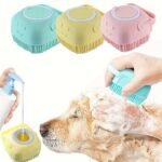 Silicone Pet Grooming Brush With Massage Balls - 2-In-1 Bath & Massage Tool For Dogs And Cats - Gentle Silicone Material Pet Care Accessory - Image 4