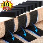 10Pairs/20Pairs/50Pairs Rectangular Carpet Fixings Double Sided High Adhesive Car Carpet Fixings Patch Home Mat Non-Slip Grip Area Hook And Loop Fastener - Image 6