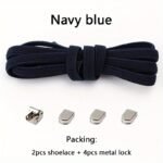 1 Pair Easy-Slide No-Tie Elastic Shoe Laces For Adult Sneakers - Durable Polyester & Spandex Blend, 100.0Cm Length, 0.79Cm Width, With 4 Metal Buckles - Quick Slip-On Convenience In 12 Colors, Shoe Accessories - Image 7