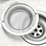 1Pc Stainless Steel Sink Strainer With Handle - Rustproof, Anti-Clog Mesh Filter For Kitchen & Bathroom Sinks, 201 Stainless Steel, Effortlessly Prevents Blockages, Ideal For Draining Vegetables And Fruits, Kitchen Sink Strainer - Image 2