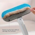 Dual-Action Pet Hair Removal Brush - Heavy-Duty Dual Action Design, Washable & Reusable Dog Hair Brush With Non-Damage Cleaning - For Carpets, Sofas, Furniture - Ideal For Shorthaired & Longhaired Dogs - Easy-Clean Floor And Upholstery Tool, Dog Hair Remover Tool, Efficient Design, Durable Construction, Household Use