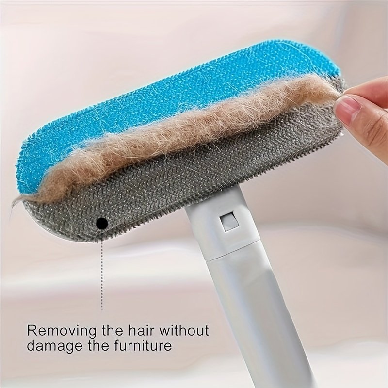 product-open-73d8522468674c46a7bc3206a150e340-goods.jpeg Dual-Action Pet Hair Removal Brush - Heavy-Duty Dual Action Design, Washable & Reusable Dog Hair Brush With Non-Damage Cleaning - For Carpets, Sofas, Furniture - Ideal For Shorthaired & Longhaired Dogs - Easy-Clean Floor And Upholstery Tool, Dog Hair Remover Tool, Efficient Design, Durable Construction, Household Use - Image 1