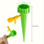 20Pcs Of Automatic Flower Watering Devices, Drip Irrigation Timers For Home Potted Plants, A Watering Tool For Greenhouses And Gardens, Featuring An Automatic Drip Irrigation System With Green Drip Heads. - Image 3