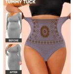 1Pc Women'S High Waist Shapewear Panties - Seamless Butt Lifting Tummy Control Slimming Underwear With Ruching Detailing, Postpartum Recovery & All-Season Wear, Solid Color Casual Style, Tummy Control Panties, Snug Fit Underwear - Image 2