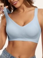 1Pc Elegant Nylon Wireless Bra For Women - Seamless, No Underwire, Removable Pads, Adjustable Straps, High Softness, Breathable, Anti-Sagging, Comfortable, Shockproof For Yoga, Pilates, Fitness, Running, Daily Wear - All Seasons Suitable - Image 9