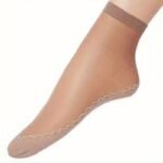 10 Pairs Of 5 Pairs Of Ice-Feeling Breathable Socks- Stockings, Women'S Socks, Spring, Summer, Autumn Bottom, Sweat-Absorbent Non-Slip Socks, Flesh-Colored Anti-Snagging Silky Medium Thin Model - Image 12