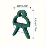 50Pcs Reusable Green Plant Support Clips - Adjustable Garden & Greenhouse Brackets For Vines, Flowers, Seedlings, And Tomatoes - Durable Green Plastic With Metal Clasps For Secure Plant Growth, Garden Support Accessories | Secure Gardening Clips | Reusable Garden Clips - Image 2