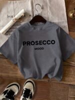 Letter Print T-Shirt, Short Sleeve Crew Neck Casual Top, Women'S Clothing - Image 5