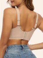 1Pc Elegant Nylon Wireless Bra For Women - Seamless, No Underwire, Removable Pads, Adjustable Straps, High Softness, Breathable, Anti-Sagging, Comfortable, Shockproof For Yoga, Pilates, Fitness, Running, Daily Wear - All Seasons Suitable - Image 6