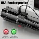 One Super Bright Flashlight, Usb Rechargeable, Retractable Focus, Wide Beam, Handheld Emergency Lighting Flashlight, Suitable For Outdoor, Exploration, And Work Lighting - Image 7