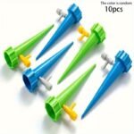 20Pcs Of Automatic Flower Watering Devices, Drip Irrigation Timers For Home Potted Plants, A Watering Tool For Greenhouses And Gardens, Featuring An Automatic Drip Irrigation System With Green Drip Heads. - Image 7