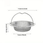 A Stainless Steel Sink Strainer With A Handle - Rust-Resistant And Clog-Proof Mesh Filter, Suitable For Kitchen And Bathroom Sinks, Made Of 201 Stainless Steel, Effortlessly Prevents Blockages, Ideal For Draining Vegetable And Fruit Scraps, Includes 11 Installation Parts For Kitchen Sinks. - Image 6